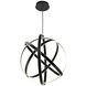 Kinetic LED 38 inch Black Chandelier Ceiling Light in 38in.