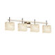 Alabaster Rocks 4 Light 32.5 inch Brushed Nickel Vanity Light Wall Light in Rectangle, Incandescent