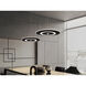 Nebula LED 21.5 inch Black Pendant Ceiling Light