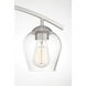 Transitional 3 Light 24 inch Brushed Nickel Bathroom Vanity Light Wall Light