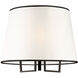 Coco LED 15.7 inch Gold and Black Semi-Flush Mount Ceiling Light