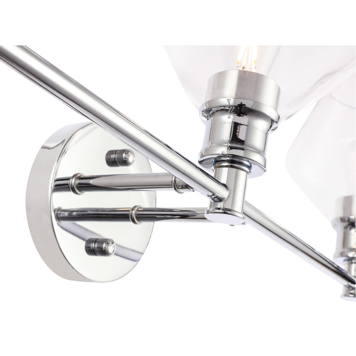 Gene 3 Light 28 inch Chrome Wall sconce Wall Light