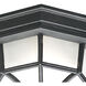 Cirque 1 Light 10.5 inch Black Outdoor Flush Mount