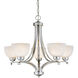 Paradox 5 Light 27 inch Brushed Nickel Chandelier Ceiling Light