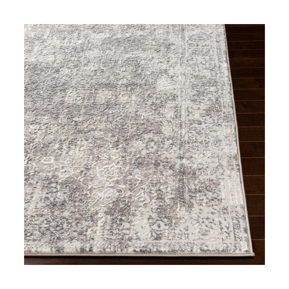 Mirth 35 X 24 inch Charcoal/Light Gray/Ivory/Medium Gray Rugs, Rectangle