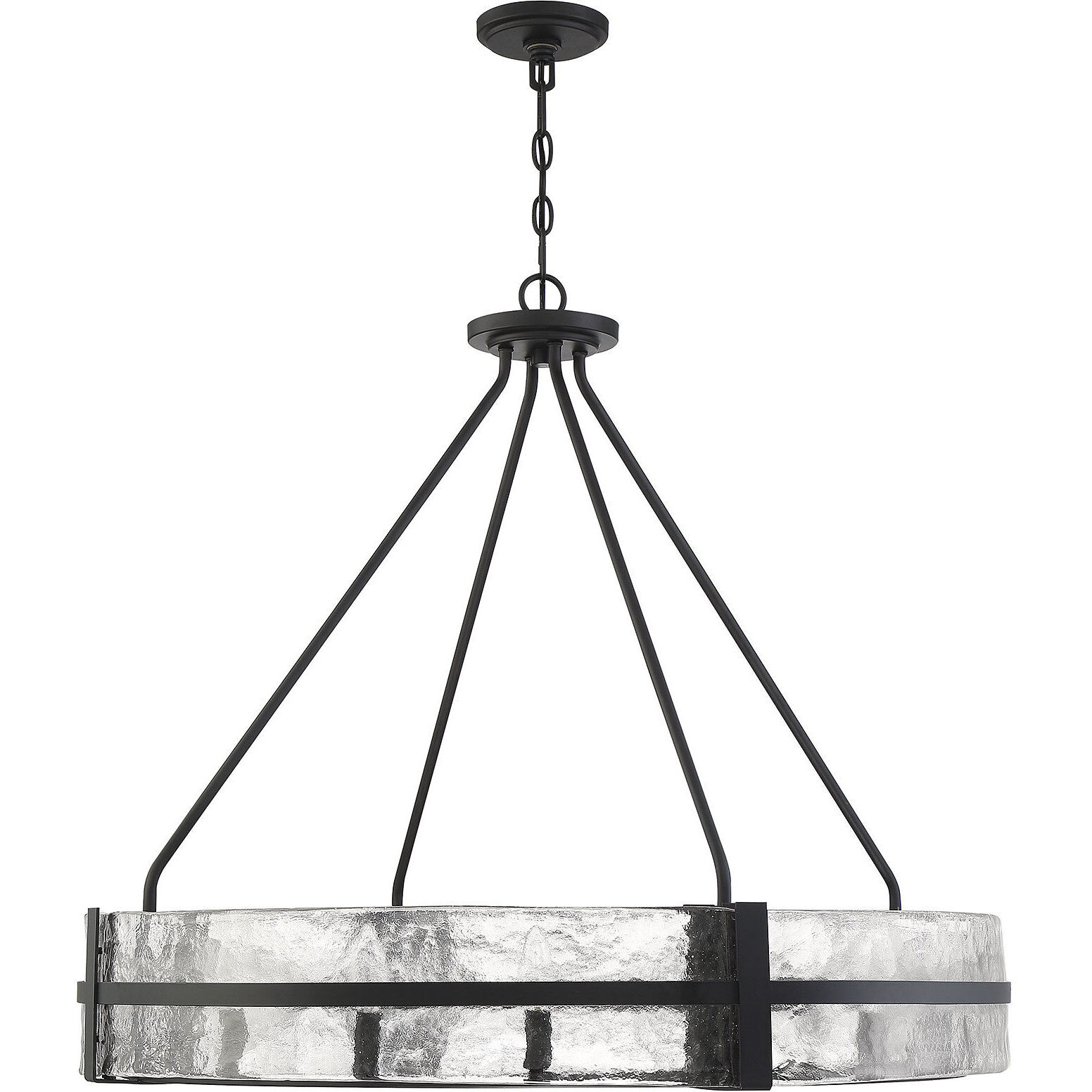 Hudson 12 Light 36 inch Matte Black Pendant Ceiling Light