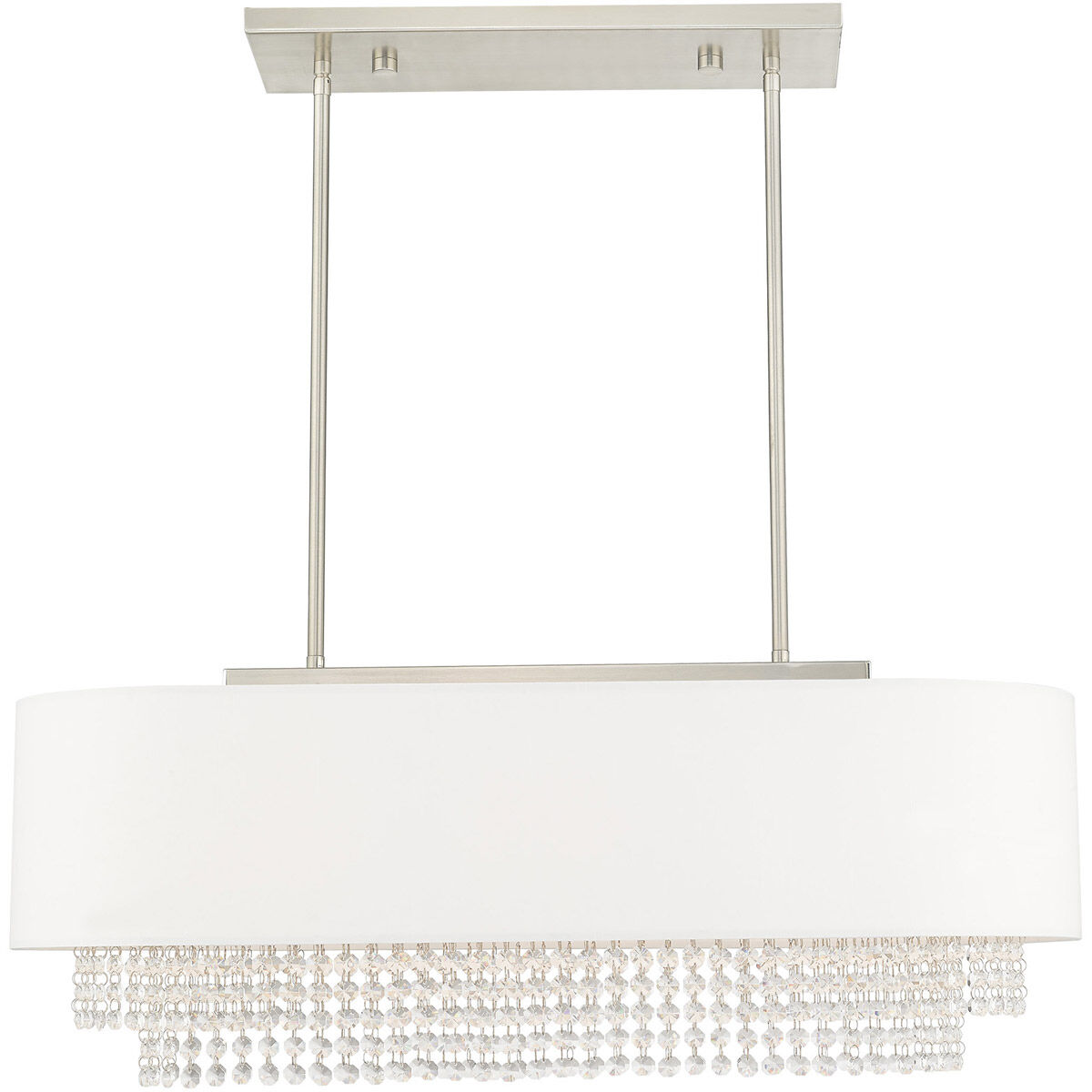 Carlisle 3 Light 31 inch Brushed Nickel Linear Chandelier Ceiling Light