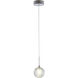Canada 1 Light 3 inch Chrome Single Pendant Lighting Ceiling Light