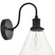 Dean 1 Light 8 inch Black Wall Sconce Wall Light