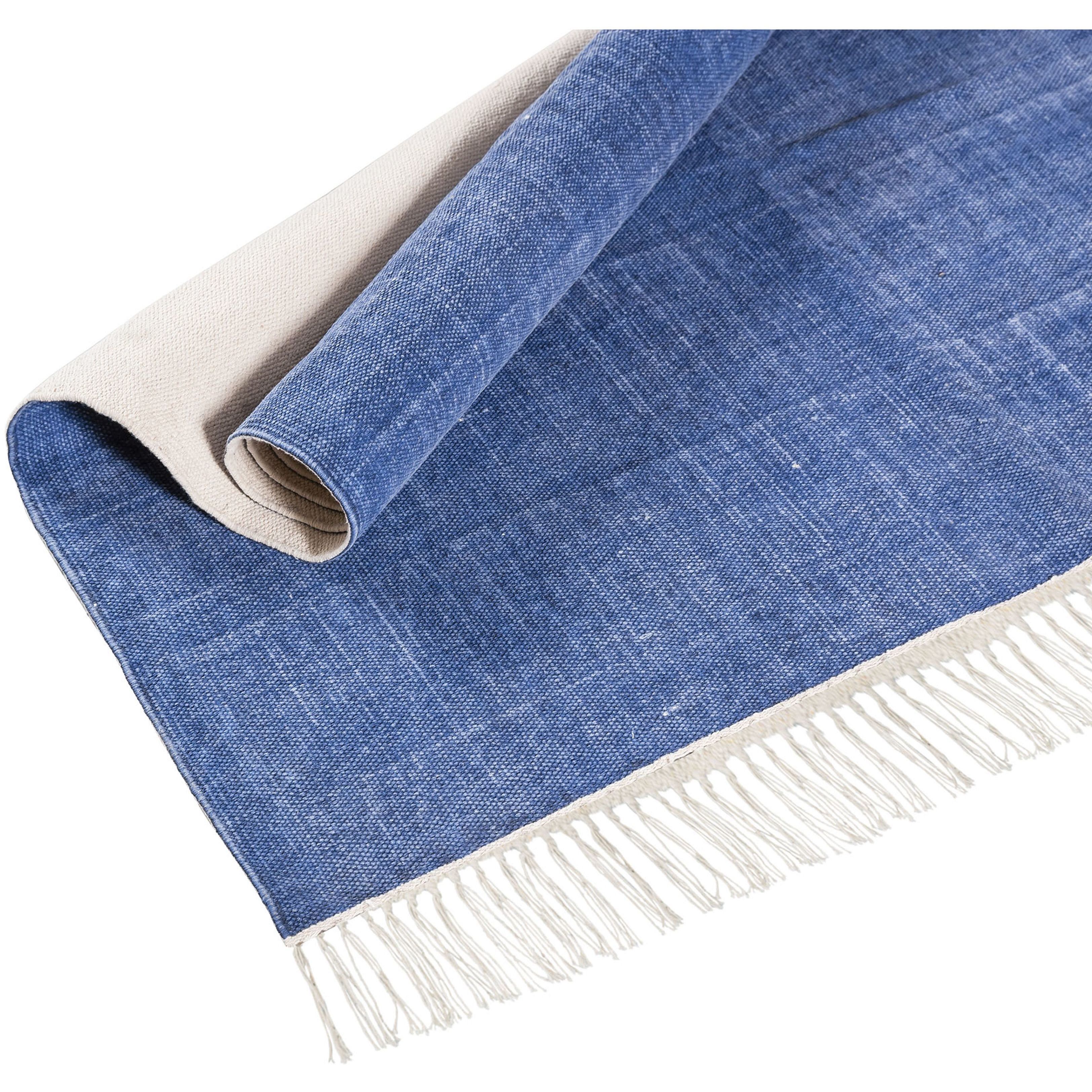 Americana 72 X 48 inch Blue with Cream Rug