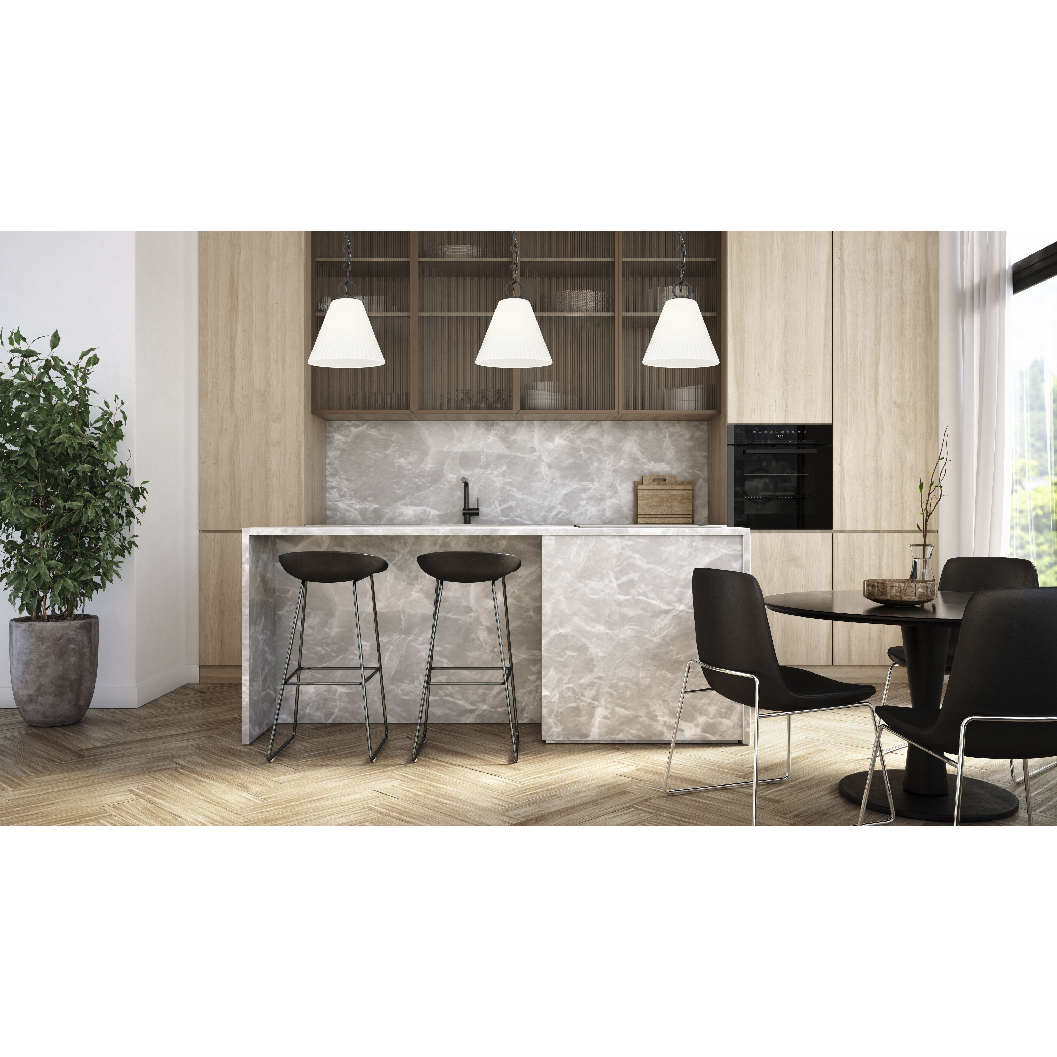 Alaric 1 Light 10 inch Matte Black Pendant Ceiling Light