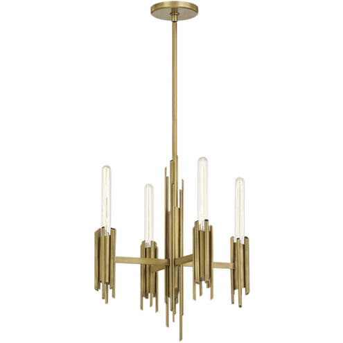 Torres 4 Light 19.25 inch Vintage Brass Chandelier Ceiling Light