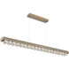 Tessera LED 62.6 inch Novel Brass with Ash Linear Chandelier Ceiling Light