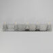 Lateral 5 Light 36 inch Satin Nickel Bath Vanity Wall Light in Clear