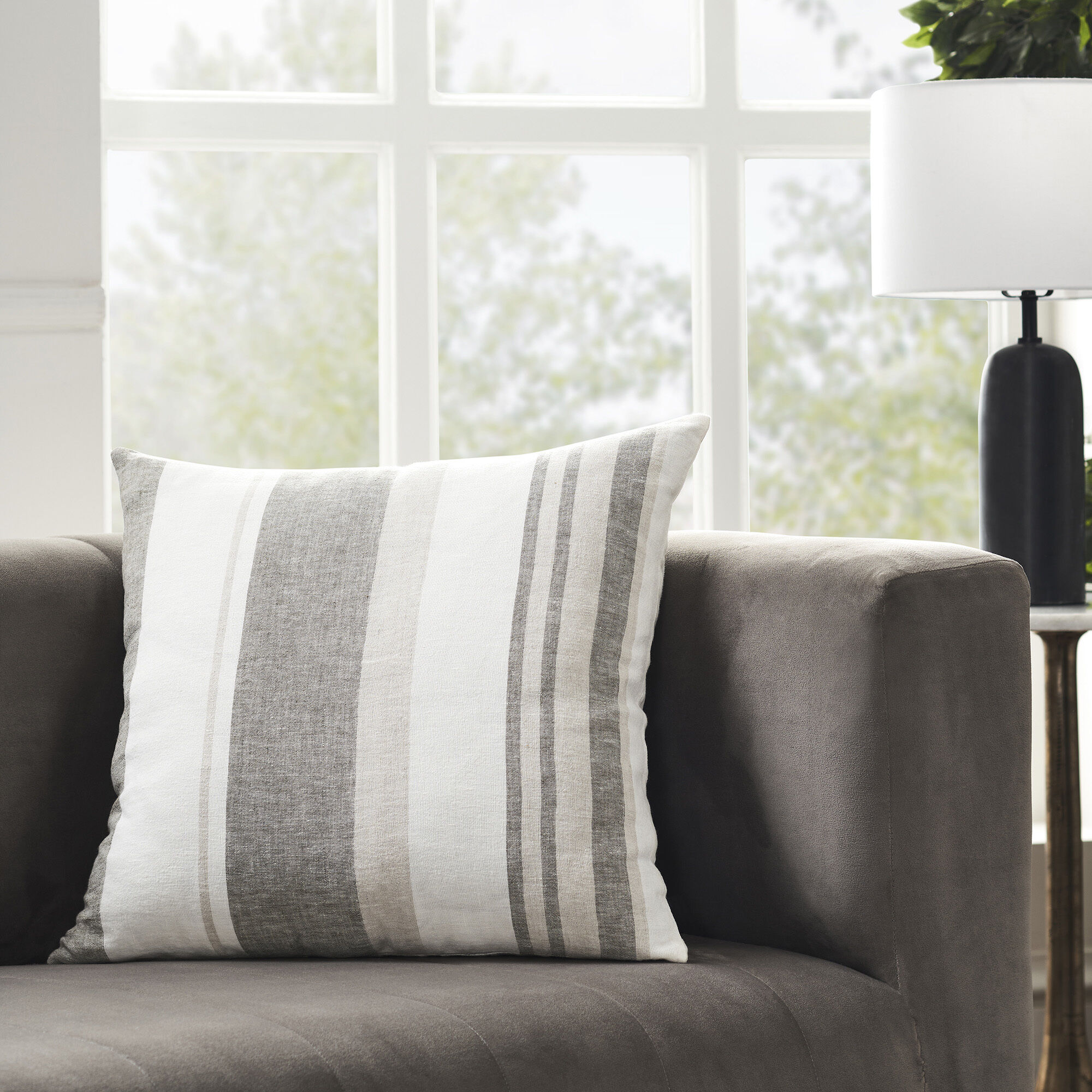 Cassidy 20 inch Olive and Natural and White Pillow