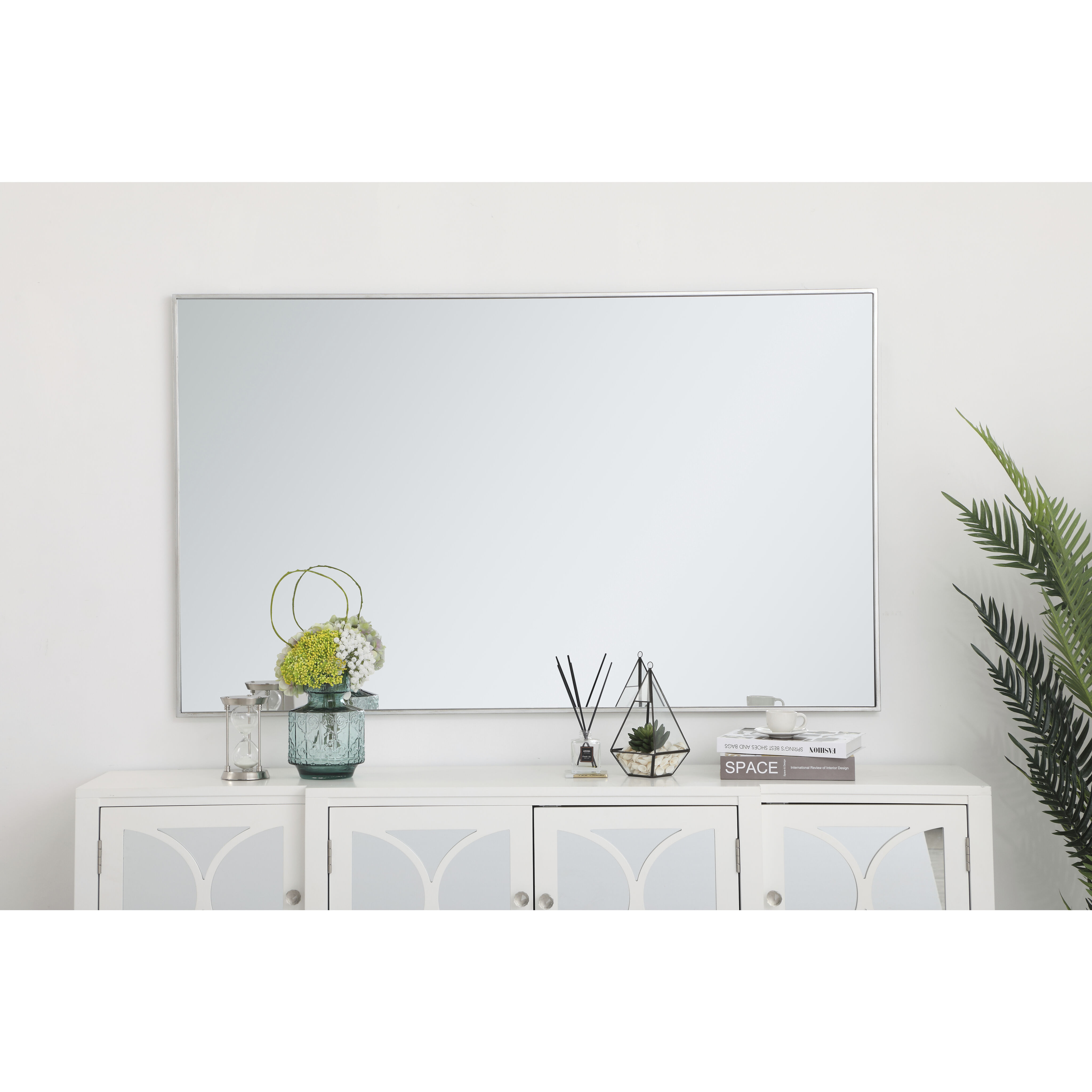 Monet 60 X 36 inch Silver Wall Mirror