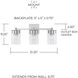 Mason 3 Light 21 inch Brushed Nickel Vanity Light Wall Light