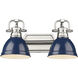 Yep Duncan Vanity Wall Light in Pewter, Navy