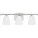 Brindley 3 Light 24 inch Brushed Nickel Bath Light Wall Light