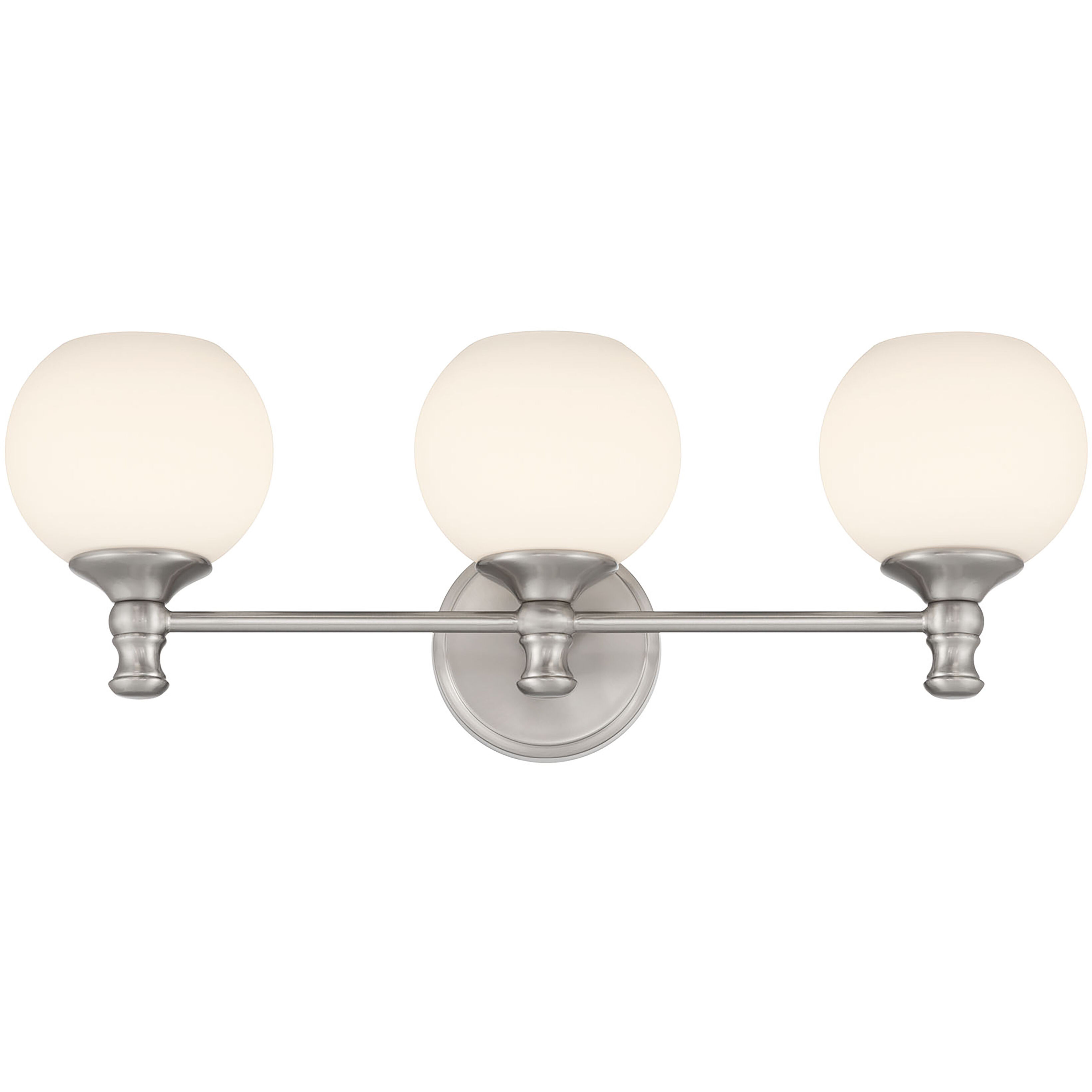 Orlisse 3 Light 23.5 inch Brushed Nickel Bathroom Vanity Light Wall Light