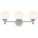 Orlisse 3 Light 23.5 inch Brushed Nickel Bathroom Vanity Light Wall Light