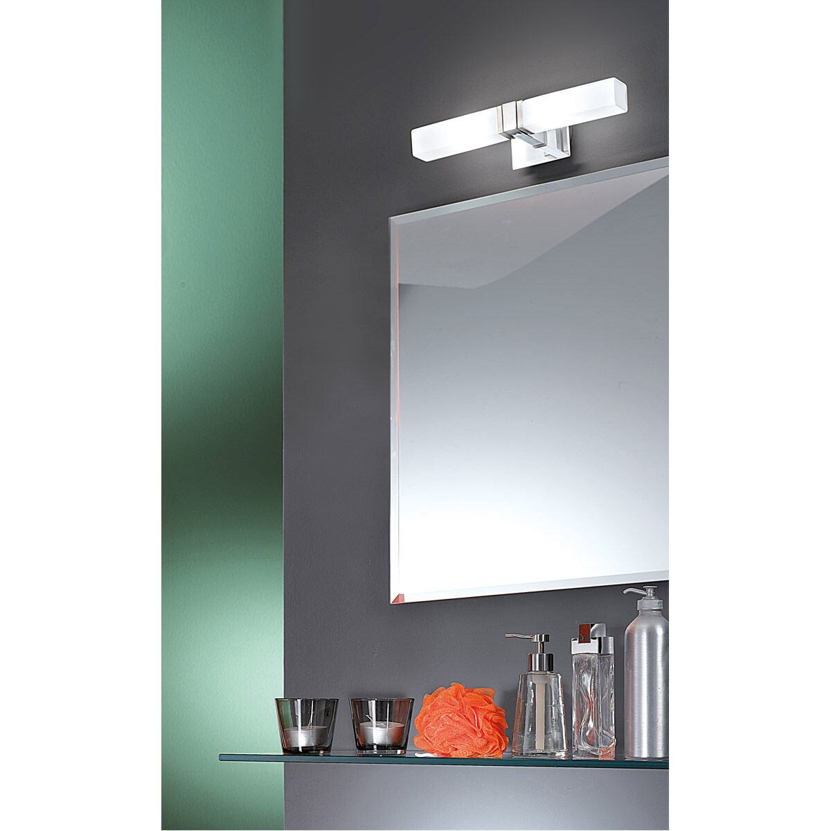 Palermo 2 Light 4.6 inch Matte Nickel Wall Light