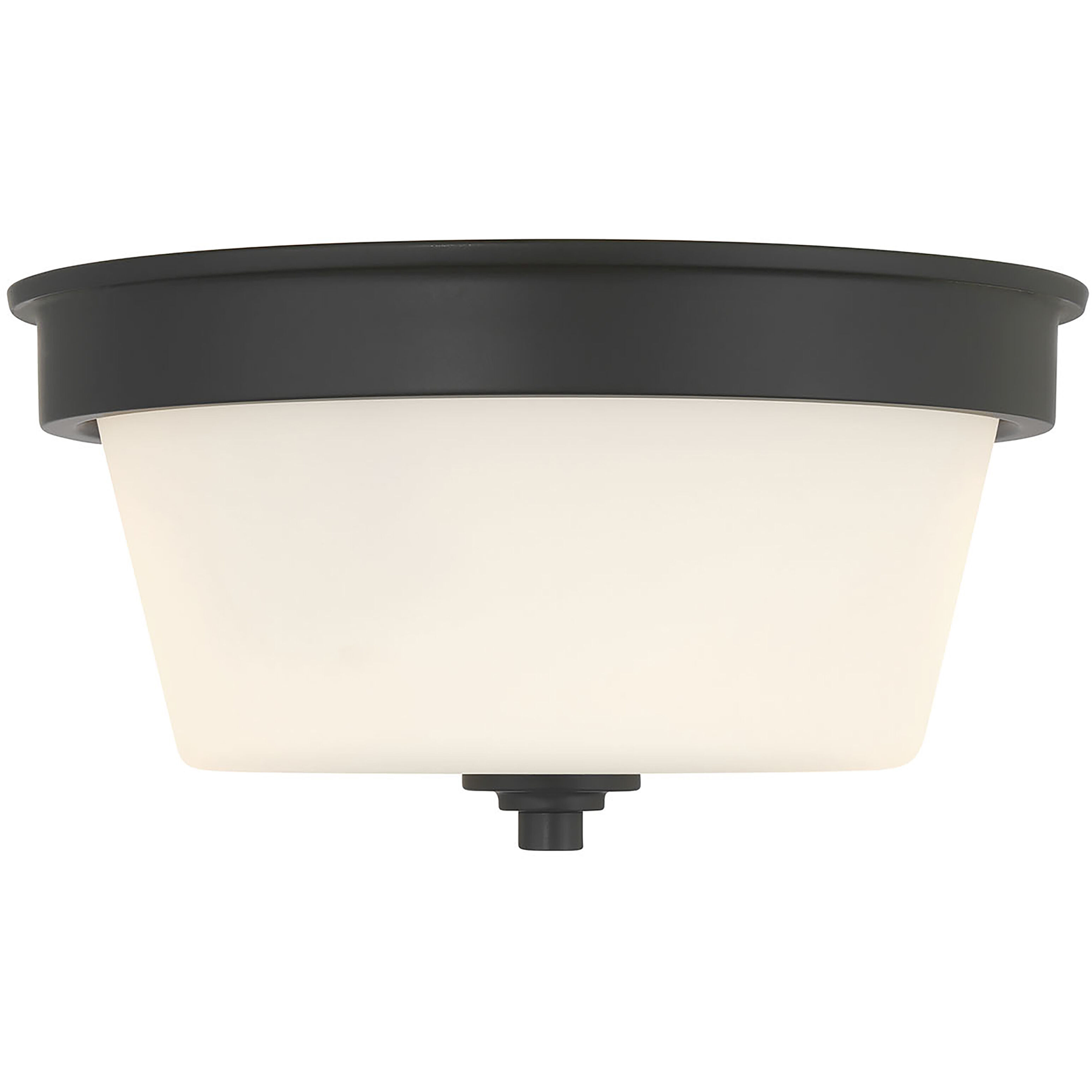 Strayhan 2 Light 13 inch Matte Black Flush Mount Ceiling Light