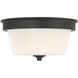 Strayhan 2 Light 13 inch Matte Black Flush Mount Ceiling Light