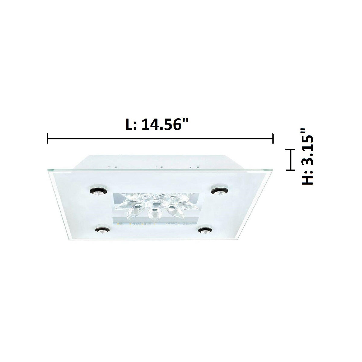 Benalua LED 14.56 inch White and Clear Trim Flush Mount Ceiling Light