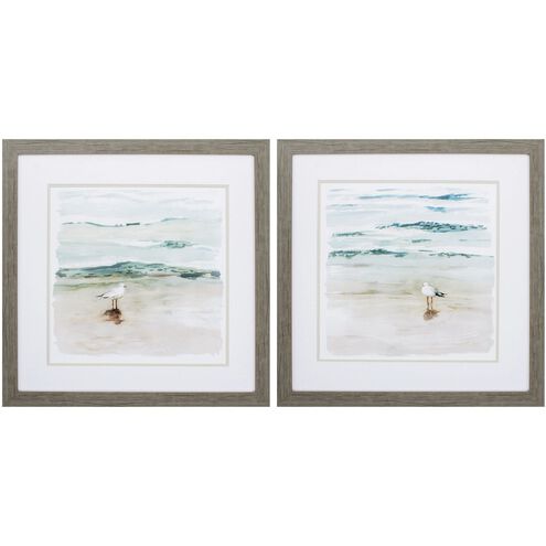 Waterside Collection Turquoise Framed Art