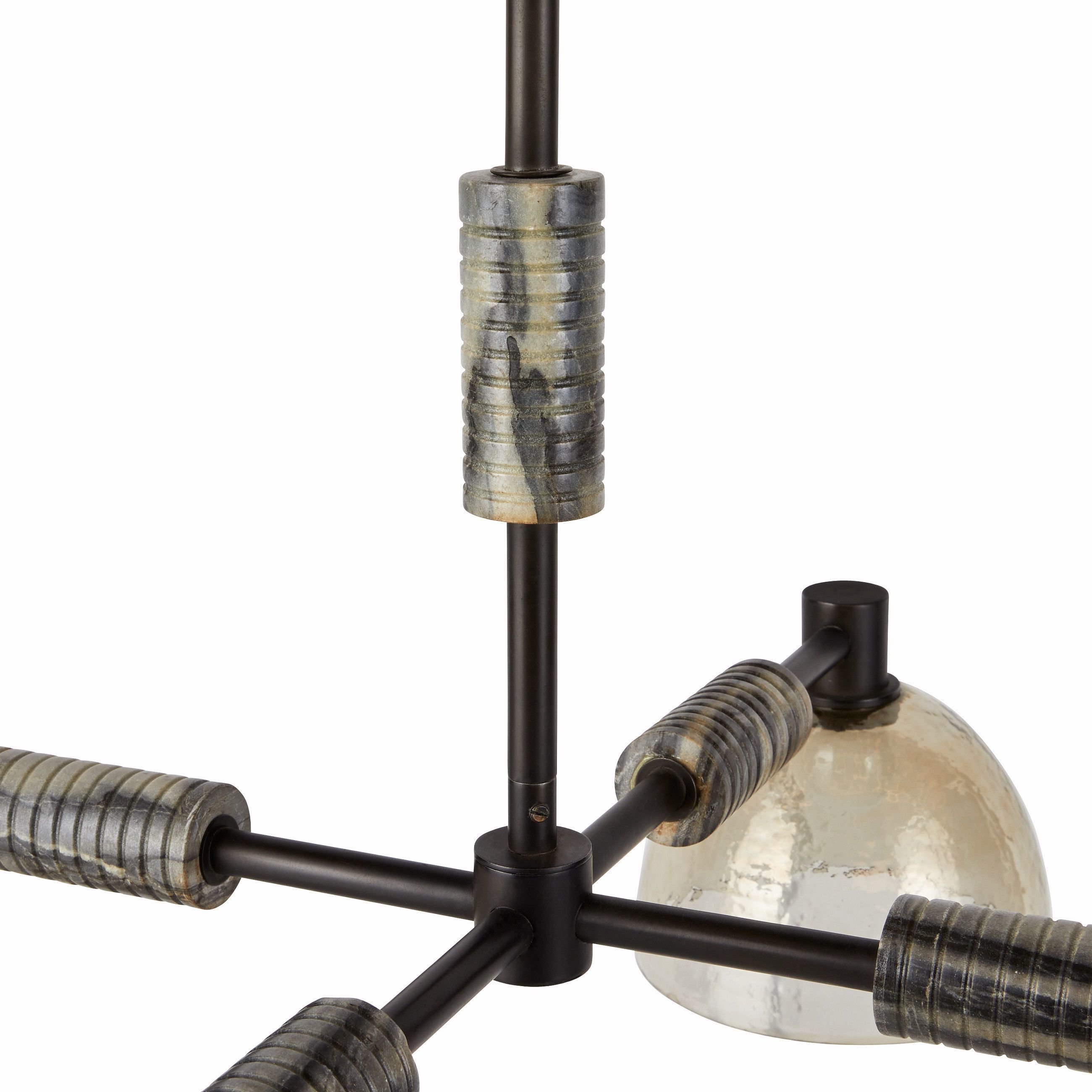 Eli 4 Light 34 inch Blackened Iron Chandelier Ceiling Light