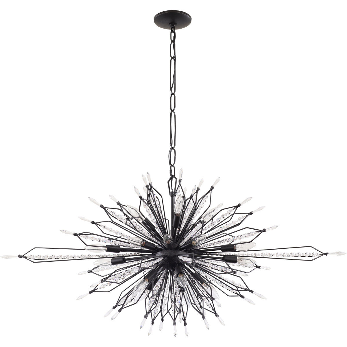 Orbital 20 Light 48 inch Carbon Pendant Ceiling Light