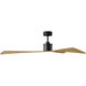 Adler 60 inch Midnight Black with Natural Honey ABS Blades Ceiling Fan in Matte Black