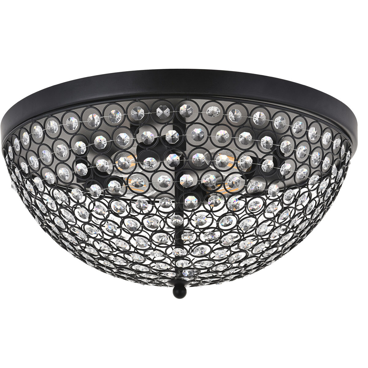 Taye 4 Light 18 inch Matte Black Flush Mount Ceiling Light
