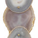 Trinity 2 Light 6.5 inch Pale Lavender & Antique Brass Wall Sconce Wall Light