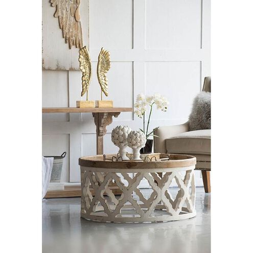 Anita 32 X 31.9 inch Natural/White Coffee Table