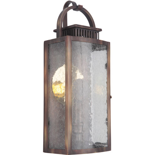 Hearth Outdoor Wall Mount in Weathered Copper, Small