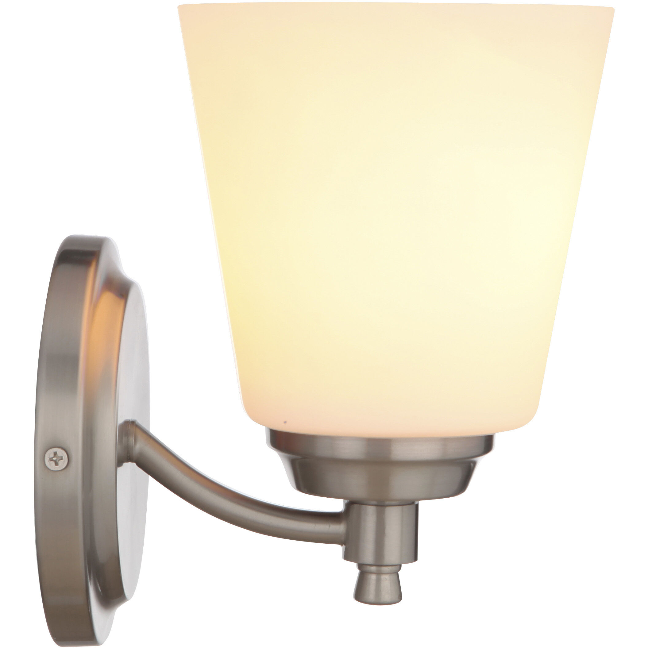 Neighborhood Tyler 1 Light 5.5 inch Brushed Polished Nickel Wall Sconce Wall Light in White Glass, Neighborhood Collection