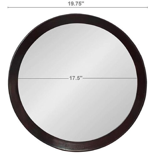 Porthole 20 X 20 inch Dark Brown Mirror