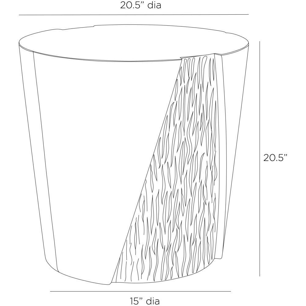 Creedon 20.5 inch Putty Outdoor End Table