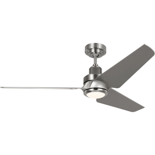 Ruhlmann 52 inch Brushed Steel with Silver ABS Blades Indoor/Outdoor Smart Ceiling Fan