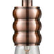 Gatsby Bare Bulb 1 Light 2 inch Antique Copper Mini Pendant Ceiling Light in Black, Gatsby