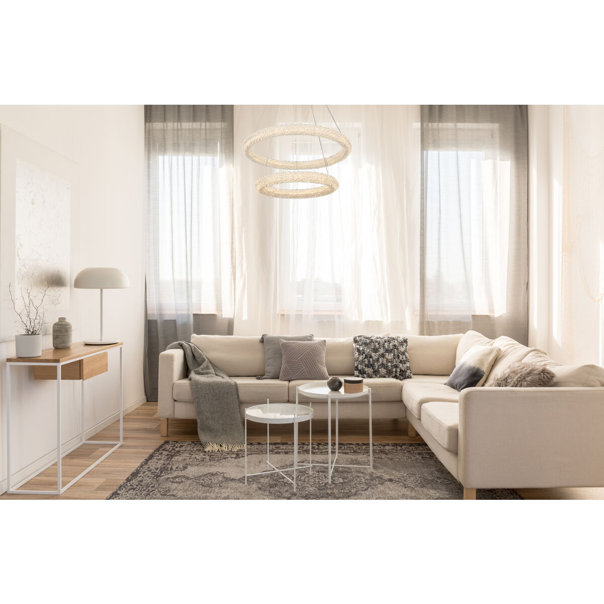 Bowen 2 Light 28 inch Chrome Chandelier Ceiling Light