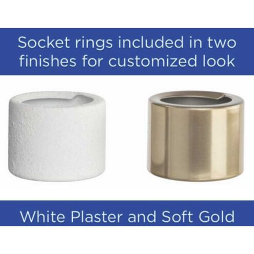 Quillan 3 Light 23.87 inch White Plaster Bathroom Vanity Light Wall Light