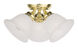 Essex 3 Light 15 inch Polished Brass Semi-Flush Mount Ceiling Light