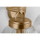Drew & Jonathan Preston 2 Light 16 inch Satin Brass Bath Vanity Wall Light in Standard