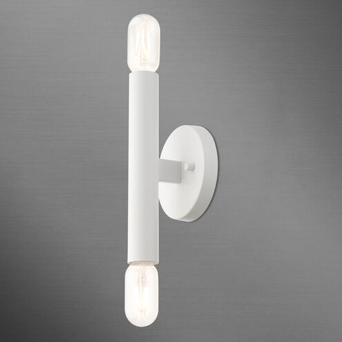 Copenhagen 2 Light 5 inch White ADA Sconce Wall Light