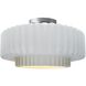 Radiance 1 Light 16.5 inch Gloss White and Brushed Nickel Semi Flush Ceiling Light