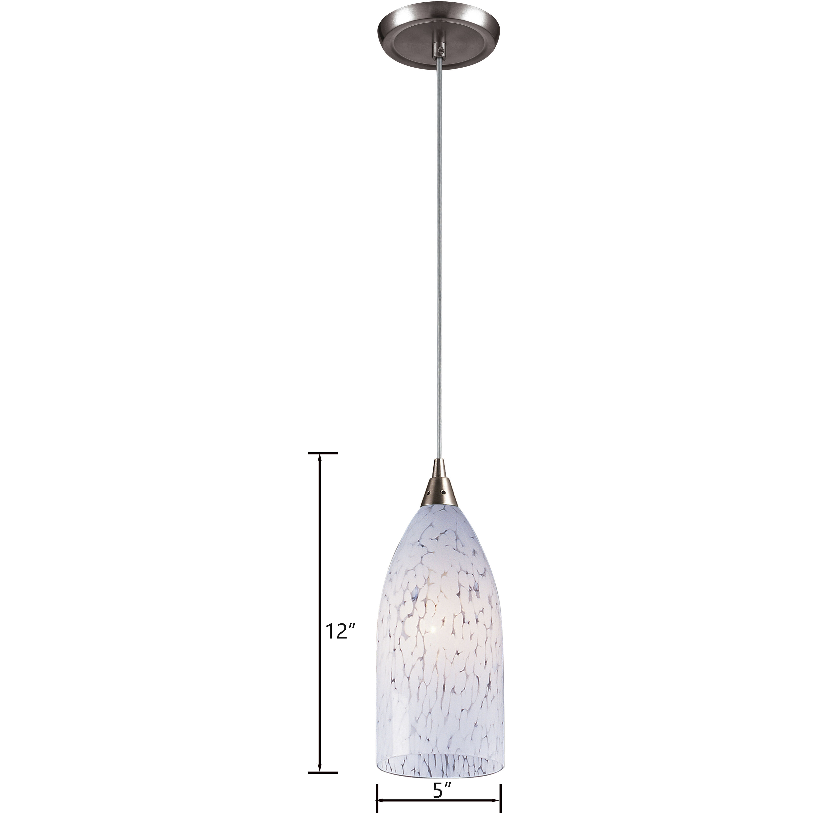 Verona 1 Light 5 inch Satin Nickel Mini Pendant Ceiling Light