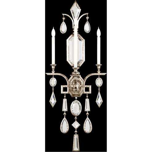 Encased Gems 3 Light 19 inch Silver Sconce Wall Light in Clear Crystal